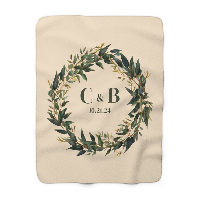 Personalized Blanket Sherpa Throw Blanket Floral Bouquet Blanket Flower