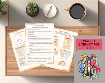 Understand Budgeting Guide for Teens and Kids, Financial Literacy for Teens, Prepare for Adulthood, Printable Worksheets
