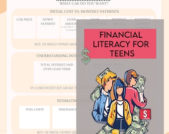 Purchasing & Budgeting for a Car: A Teen's Guide to Financial Independence, Financial Literacy for Teens, Prepare for Adulthood, Printable