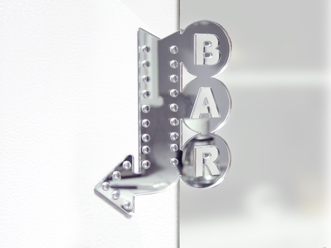 BAR Acrylic Signage Refrigerator Magnet. Turn Your Fridge Into a BAR ...