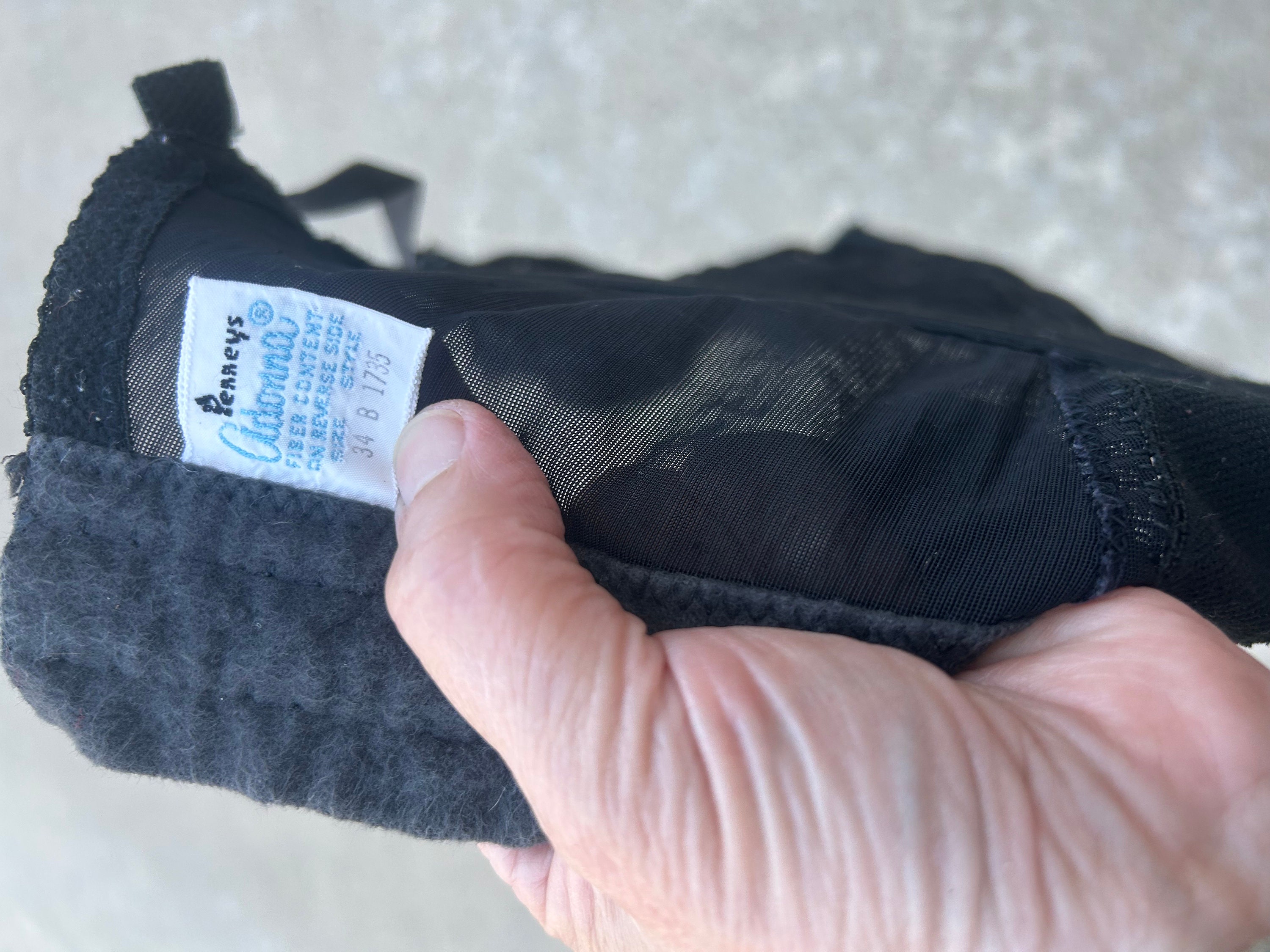 Vintage 1950s Black Bullet Bra Made by Pennys Adonna Bust 34B Etsy Australia