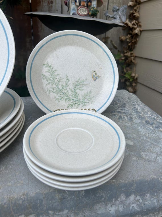 Temper Ware by Lenox Fancy Free Butterfly Pattern Dinner Plates
