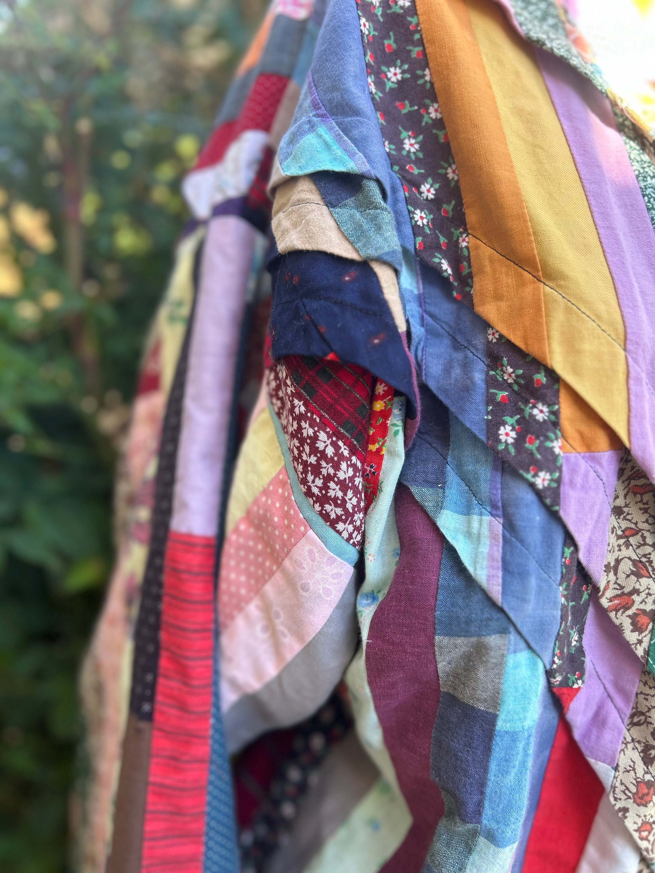 Vintage 1970s Hand Made Calicos Fabric Jacket .size Large Etsy