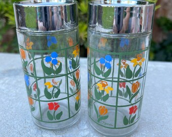 Vtg 1983 Anchor Hocking Nina Greenhouse Salt and Pepper Shakers