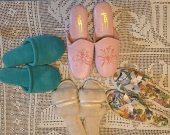 Vintage New Old Stock Slip on Slippers Size Medium 6.5-7.5 Sold Individually