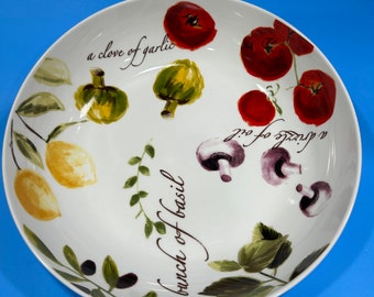 Grand bol de 12 po. Mikasa, porcelaine de campagne toscane