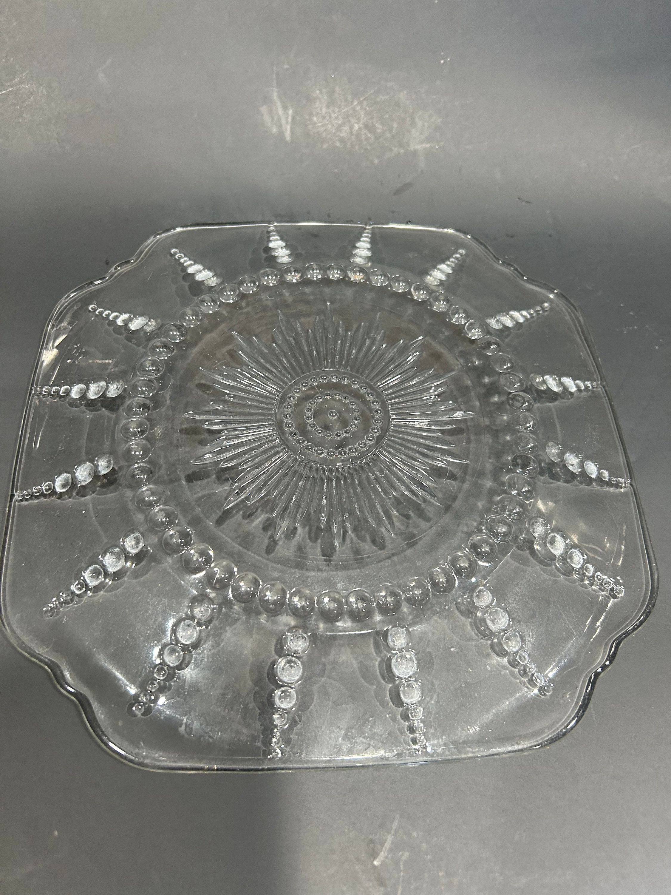 ヴィンテージ 9 インチ フェデラル USA コロンビア バブル ガラス