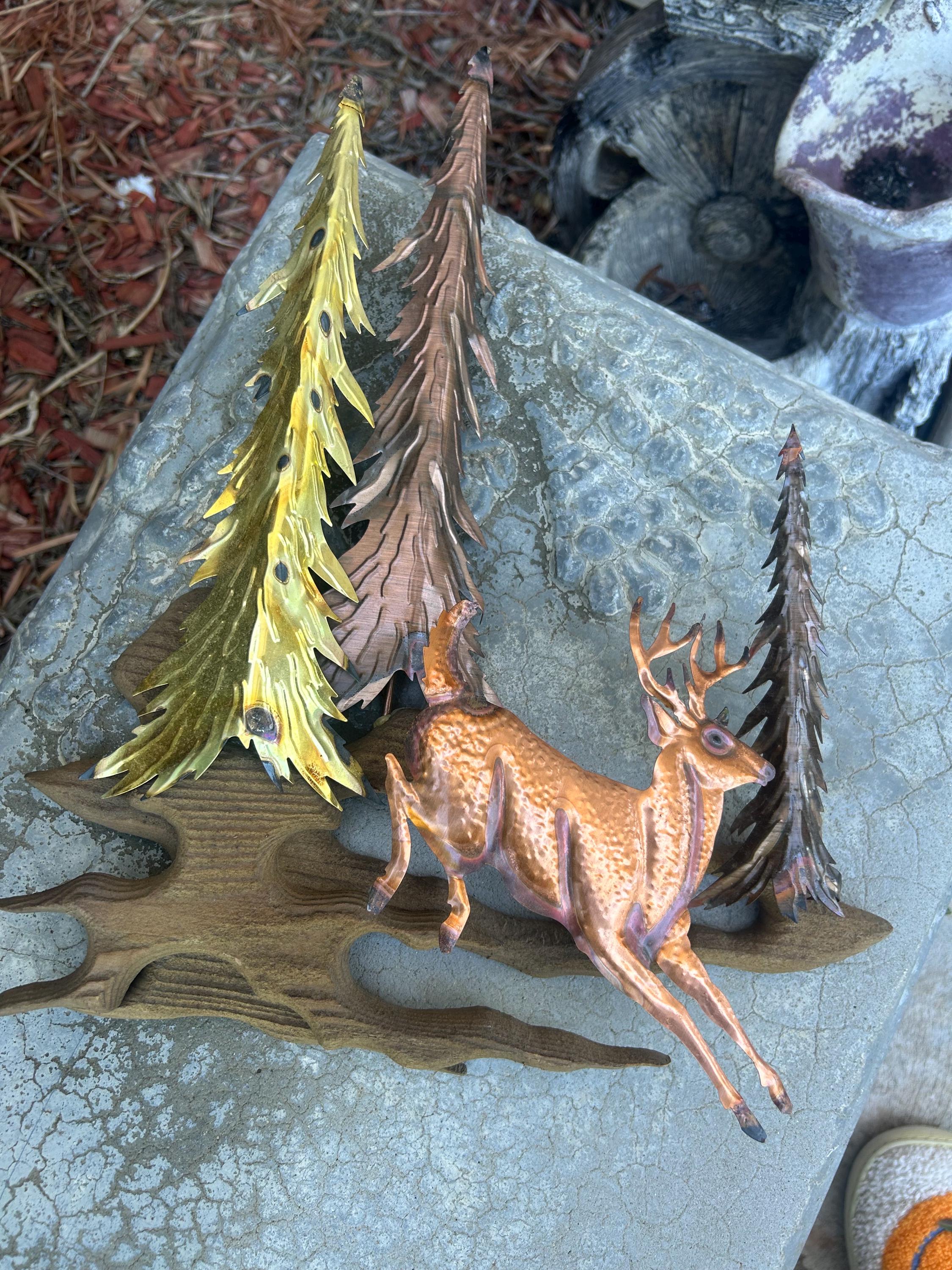 銅製 鹿 吊るし 灯篭 小 アンティーク ヴィンテージ 銅製 鹿 吊るし 灯篭 小 アンティーク ヴィンテージ