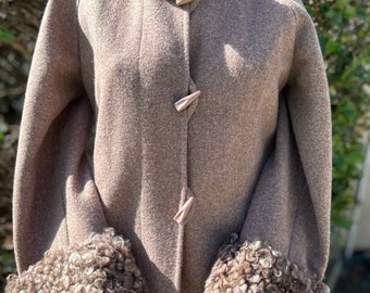 Vintage Full Length Russell Taylor Signature Faux Fur Coat, Small