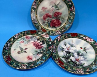 Lena Liu Hummingbird Fine China Collecters Plates 1st 2nd 5th Series