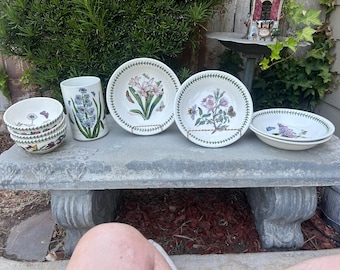 Vintage Portmeirion Starfire Pasta Bowl: Green and White Stoneware