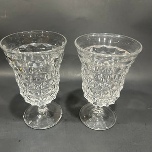 Vintage Fostoria American Stemmed 8 Ounce Goblets