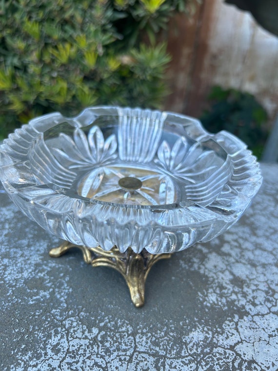 Two Spherical Glass Ashtrays by Baccarat - Priced Individually Two Spherical Glass Ashtrays by Baccarat - Priced Individually