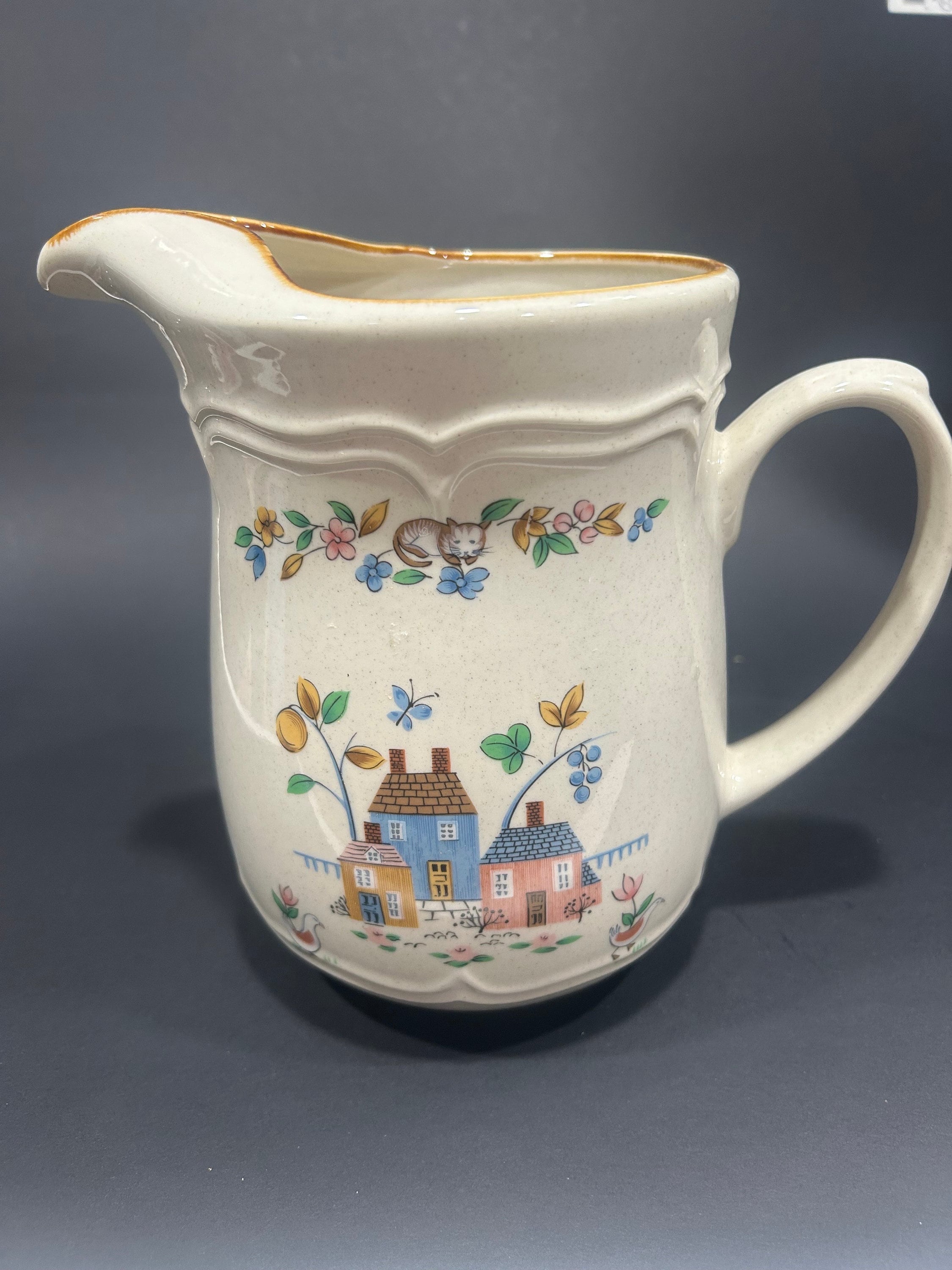 Vtg International China Heartland Large Pitcher - Etsy