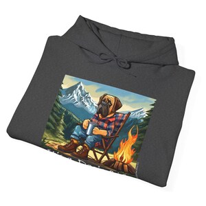 Mastiff Dog Hoodie Camping - It&#39;s A Dog&#39;s Life Hooded Sweatshirt Funny Heartwarming Pullover Cute Dog Lover Gift Cozy Pet Owner Apparel