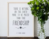 Friendship inspirational quote, living room art, motivational quotes, positive quotes, word art