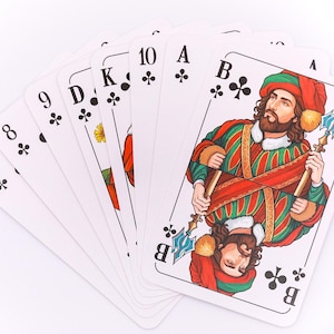 Cartas de Baralho Skat - Baralho premium de 32 cartas, naipe francês com arte reimaginada