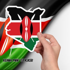 Kenya map sticker, gift for Kenyans, Kenya map, Kenyan decoration, gift sticker, Decoration, Gift for her, Gift for him
