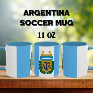 Unique Argentina Soccer Coffee Mug, Gift for Soccer Enthusiast, Argentina Soccer Coffee Mug, Sports Fan Gift.