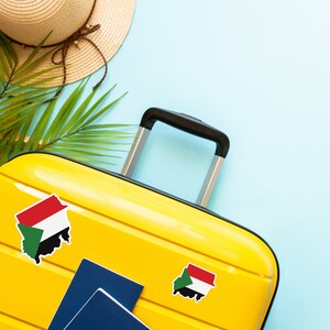 Sudan Map Vinyl Sticker, Unique African Travel Gift, Sudan Map Decal ...
