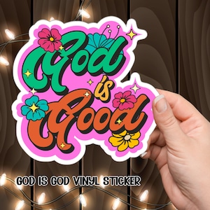 Gesegnete Erinnerungen, Inspirational Sticker mit einer Positiven Botschaft über Gott, God Is Good Aufkleber, Positive Botschaft über Gott.