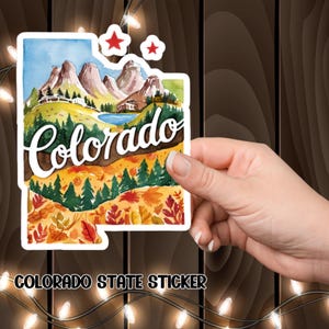 Colorado Kiss-Cut Stickers, USA State Decal, Vinyl Sticker, Laptop Decal, Travel Sticker, Scrapbooking Supplies