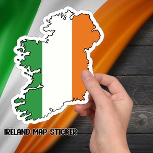Pegatinas de mapa de Irlanda, pegatinas irlandesas, regalos irlandeses, mapa irlandés, decoración irlandesa, pegatinas para regalos, decoración, pegatinas de parche de Irlanda