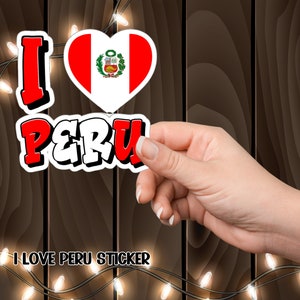 Peruvian Sticker, I love Peru, gift for Peruvians, Peru decor, gift sticker, Decoration, Gift for her, Gift for him