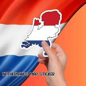 Sticker carte des Pays-Bas, Pays-Bas patriotiques néerlandais, carte des Pays-Bas, décoration patriotique néerlandaise, cadeau autocollant, cadeau pour elle, cadeau pour lui.