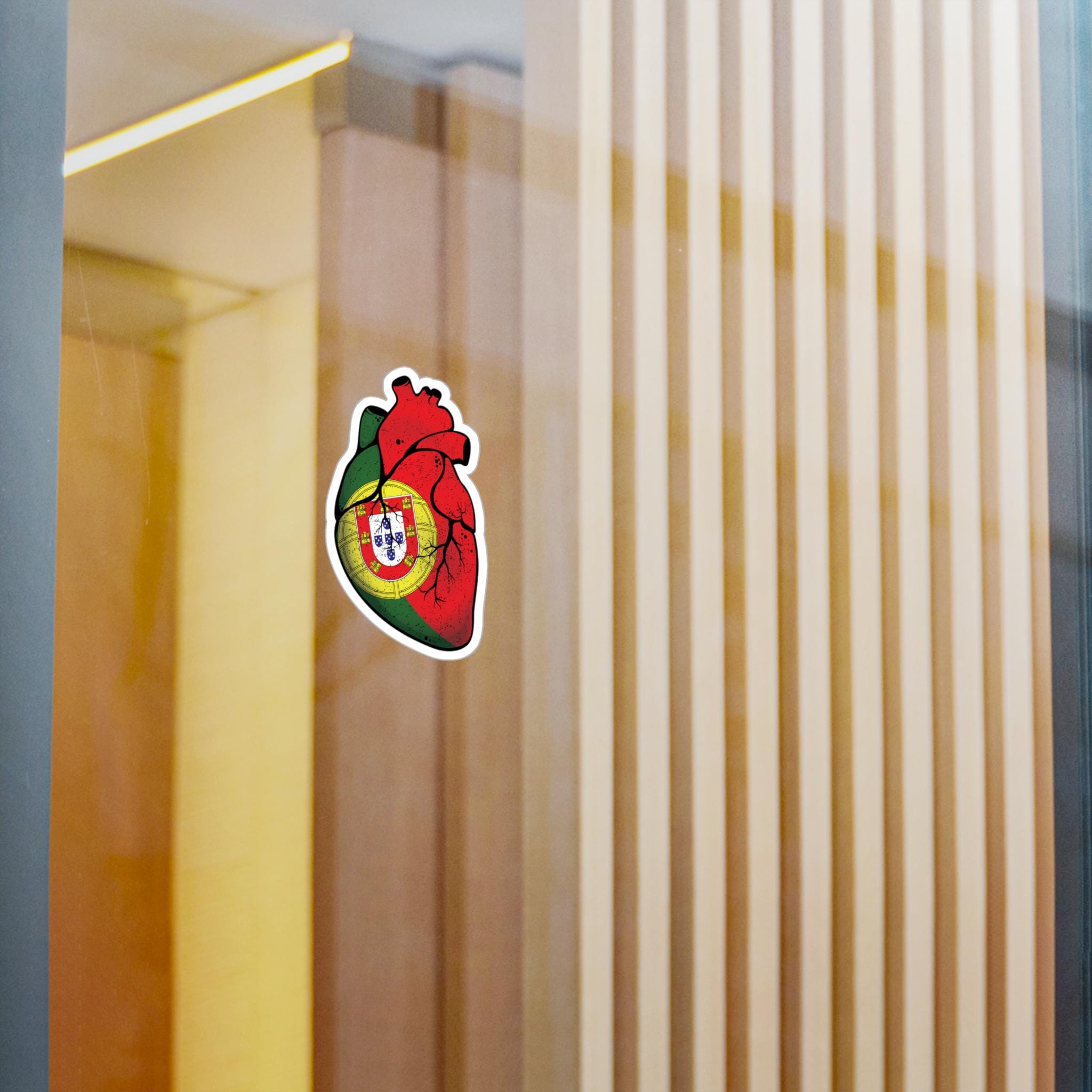 Portugal Flagge Herz Aufkleber - 6 Stück Vinyl-Sticker Für Auto & Laptop