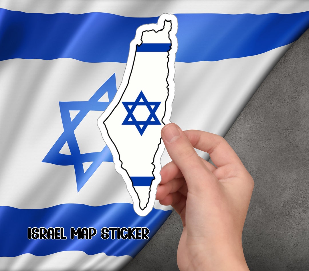 Colorful Israel Map Vinyl Sticker: Wanderlust Adventure Decal - Etsy