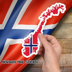 Norway map sticker, gift for Norwegians, Norway map, Norway decor, gift sticker, decor, gift for her, gift for him
