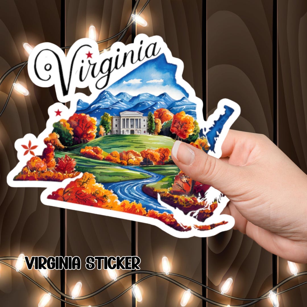 Virginia State Sticker: USA Travel Souvenir, Laptop Decal - Etsy