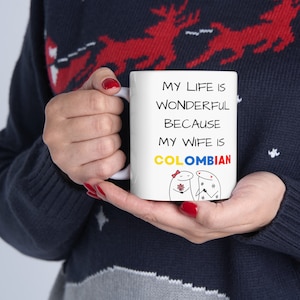 Funny Colombian Coffee Mug, Perfect Wedding Gift, Funny Mug for Husband, Colombian Coffee Mug - Unique Gift for Coffee Lovers.