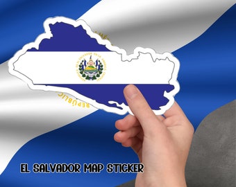 Kartenmaterial von El Salvador: Brillantschliff mit der spanischen Flagge