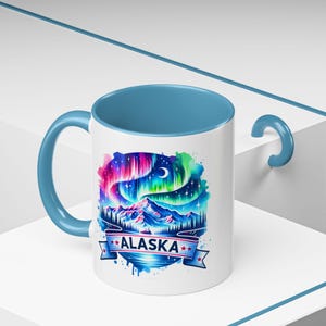 Vibrant Alaska Coffee Mug, Unique Gift, Usa State Teacup, Traveler Souvenir, Wildlife Lover Present, Alaska Gifts, Usa Travel