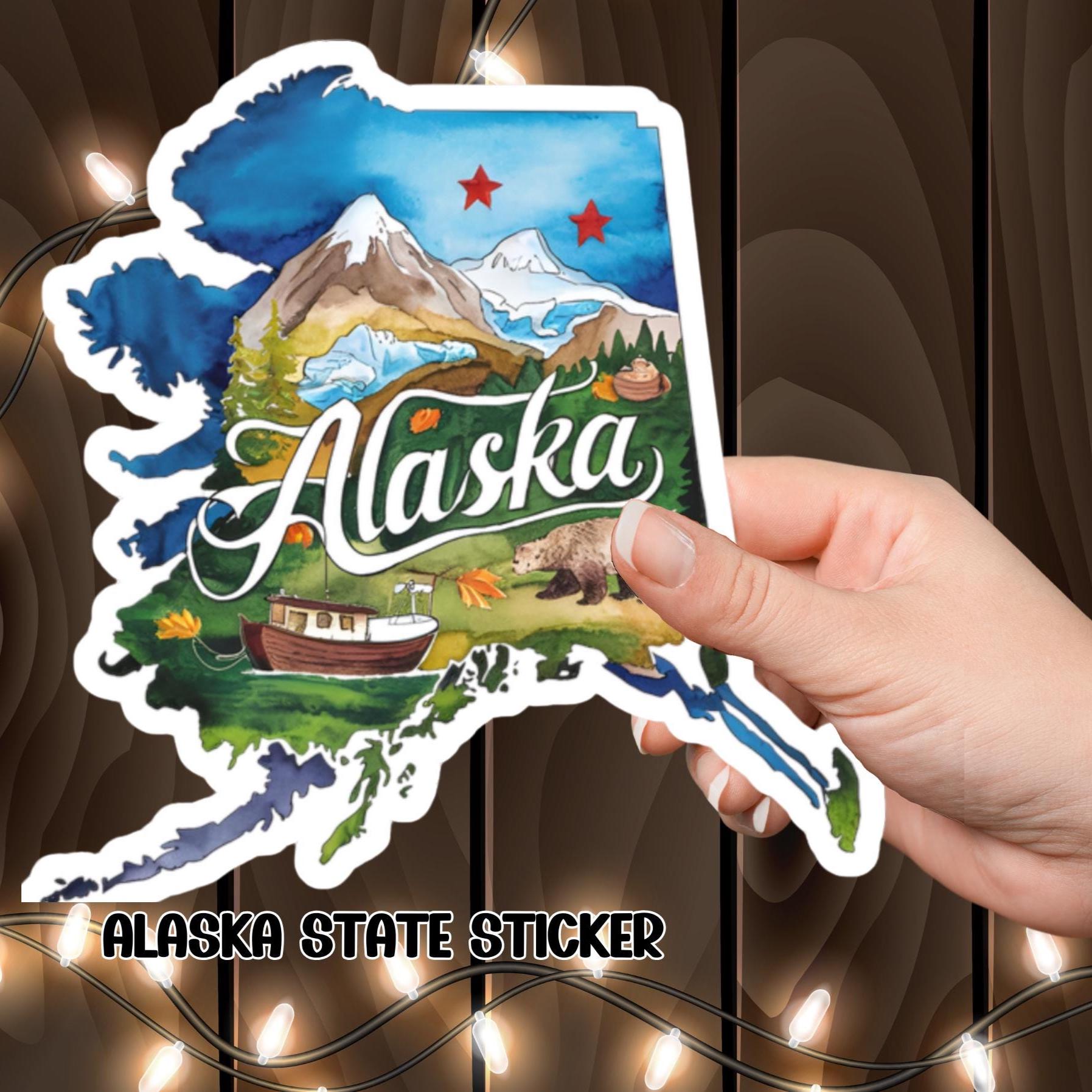 Vibrant Alaska Stickers: Nature Decals for Laptop, Journal - Etsy