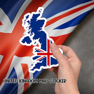 Britisch inspirierter Großbritannien-Laptopaufkleber, Geschenk für Reiseliebhaber, Großbritannien-Aufkleber für Reisende.