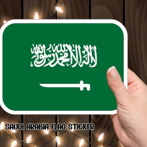 Saudi Arabia Flag Vinyl Sticker: Patriotic Travel Decal