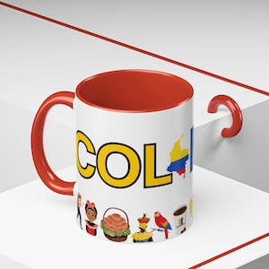 Taza de café de Colombia, regalo de Colombia, regalo único de Colombia, taza de café de Colombia, taza de café de Colombia para ella taza de regalo de Colombia