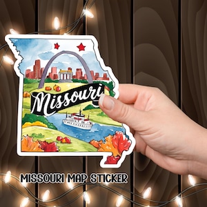 Missouri State Sticker: USA Reiseaufkleber, Laptop, Scrapbook
