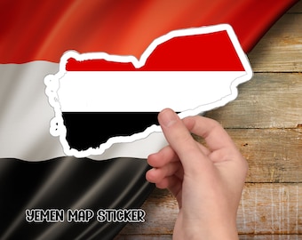 Yemen Map Sticker: Durable Vinyl Decal for Travelers