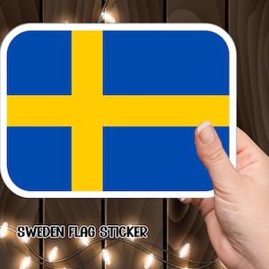 Schweden Flagge Aufkleber, Skandinavischer Pride Aufkleber, Schwedische Flagge Vinyl Aufkleber, Nordisches Nationales Symbol für Reisende und Anhänger der USA.