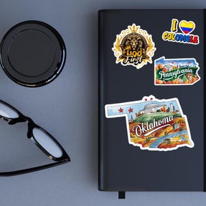 Oklahoma State Map Sticker: USA Travel Souvenir, Laptop Decal - Etsy