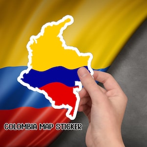 Colombian Map Sticker: Durable Vinyl Decal for Interior Decor - Etsy