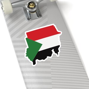 Sudan Map Vinyl Sticker, Unique African Travel Gift, Sudan Map Decal ...