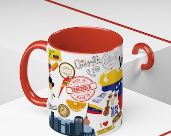 Venezuelan Coffee Mug: Patriotic Travel Souvenir