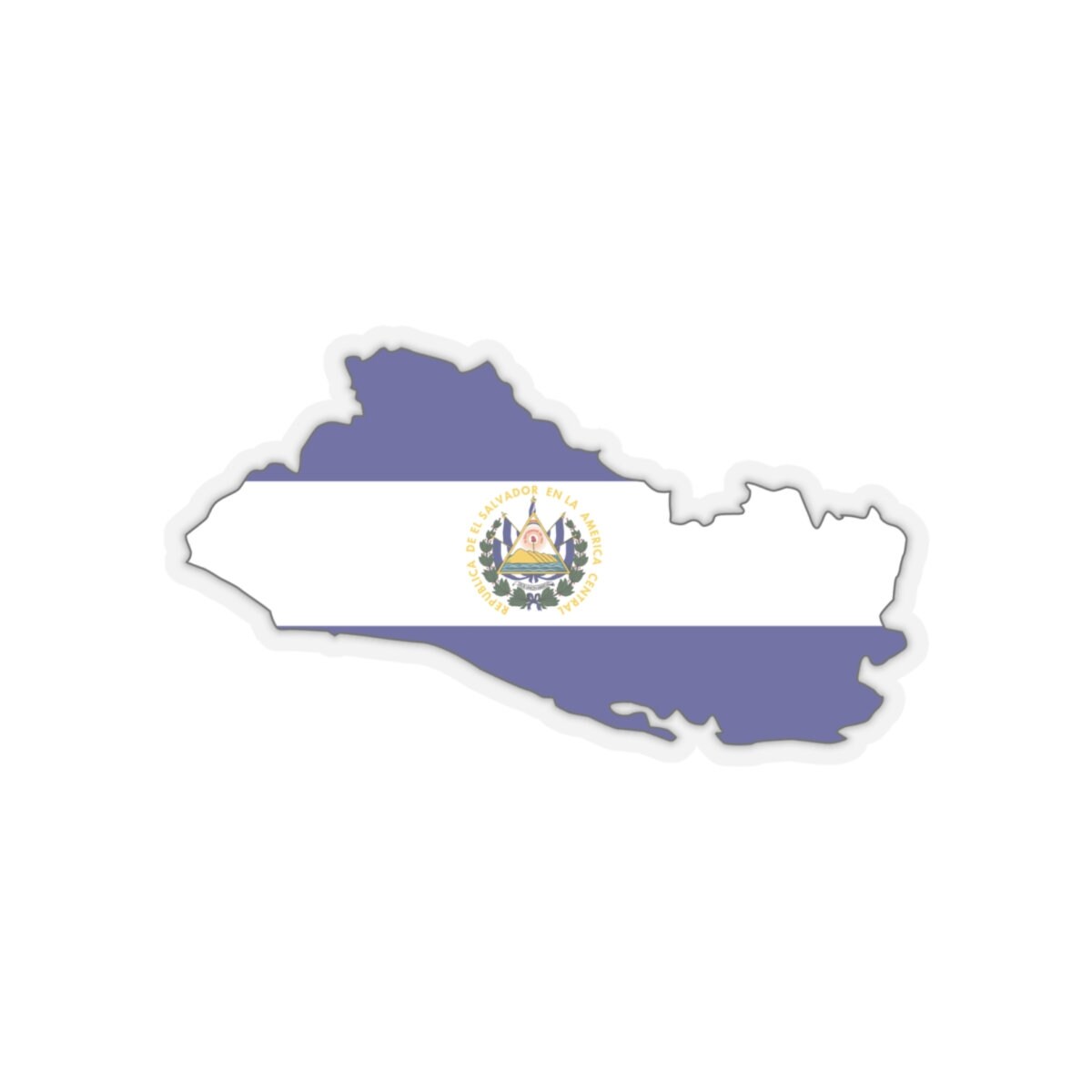 Oracal El Salvador Flag Vinyl Decal – 7 Inch, Gloss Black, USA Made, For Car, Laptop, Window