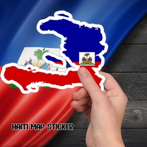 Adesivo de mapa do Haiti, presente para haitianos, mapa do Haiti, decoração haitiana, adesivo de presente, adesivo de decoração, adesivo para laptop.