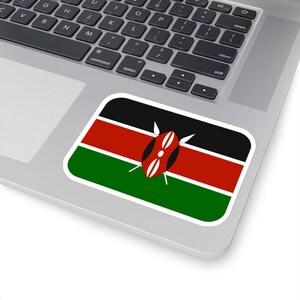 Kenya Flag Vinyl Sticker, African Pride Decal, Travel Souvenir ...